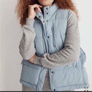 Madewell Light Blue Puffer Vest